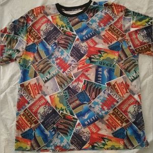 Fresh Prints Graphic colorful Men's Tee 2X-3X Japan A-6